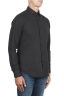 SBU 02908_2020AW Camisa de sarga de algodón negra 02
