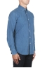 SBU 02910_2020AW Pure indigo dyed blue cotton denim shirt 02