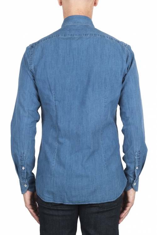 SBU 02910_2020AW Camicia denim in cotone blue tinto indaco 01