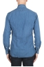 SBU 02910_2020AW Pure indigo dyed blue cotton denim shirt 05