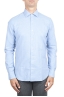 SBU 02913_2020AW Plain soft cotton blue flannel shirt 01