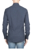 SBU 02914_2020AW Camisa de franela azul marino de algodón suave 05