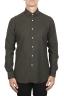 SBU 02915_2020AW Classic green cotton flannel shirt 01