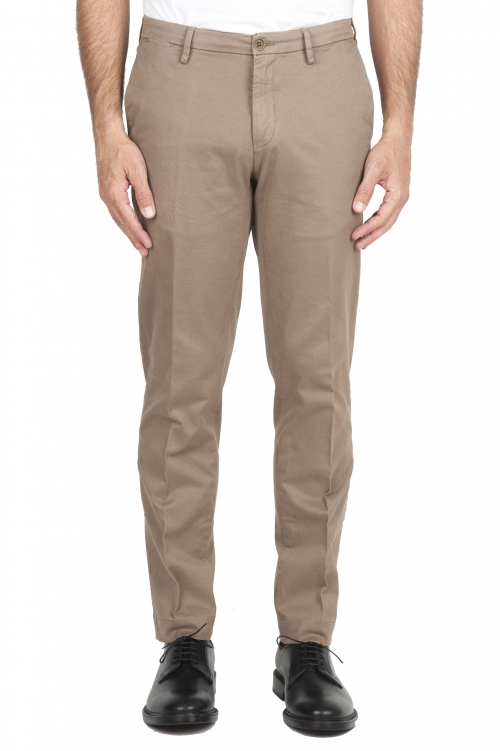 SBU 02919_2020AW Pantaloni chino classici in cotone stretch beige 01