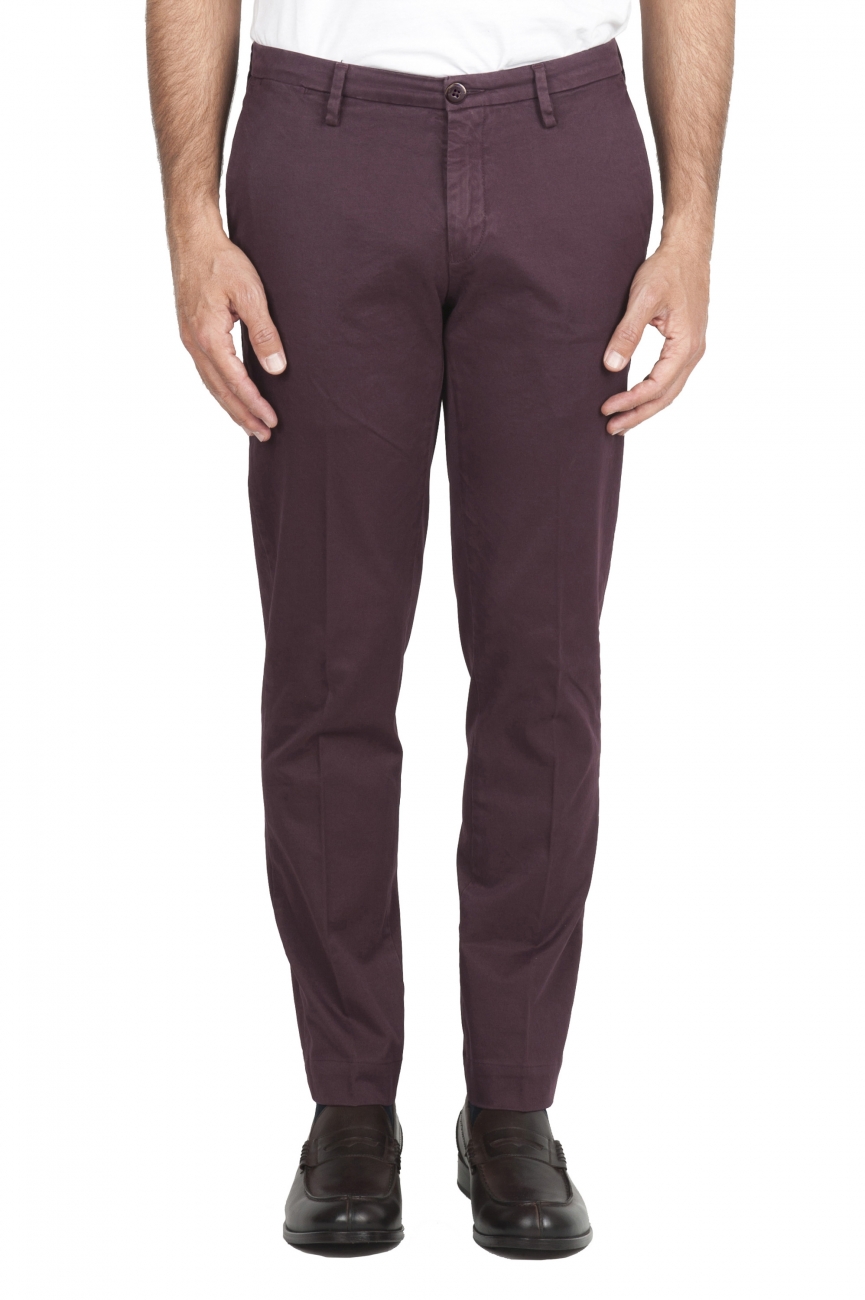 SBU 02920_2020AW Classic chino pants in red stretch cotton 01