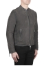 SBU 02947_2020AW Grey suede leather jacket 02