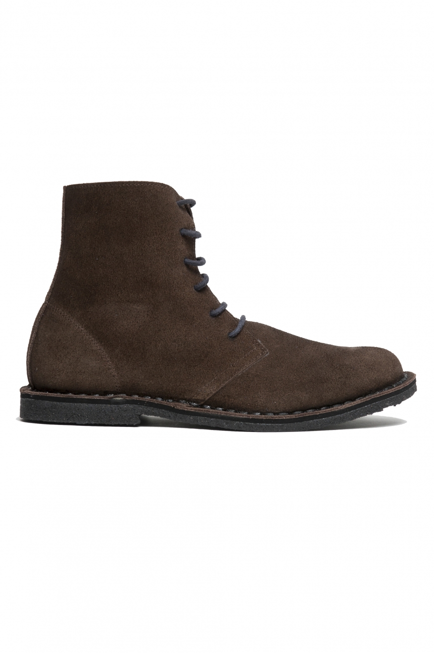 SBU 02957_2020AW High top desert boots in brown suede leather 01