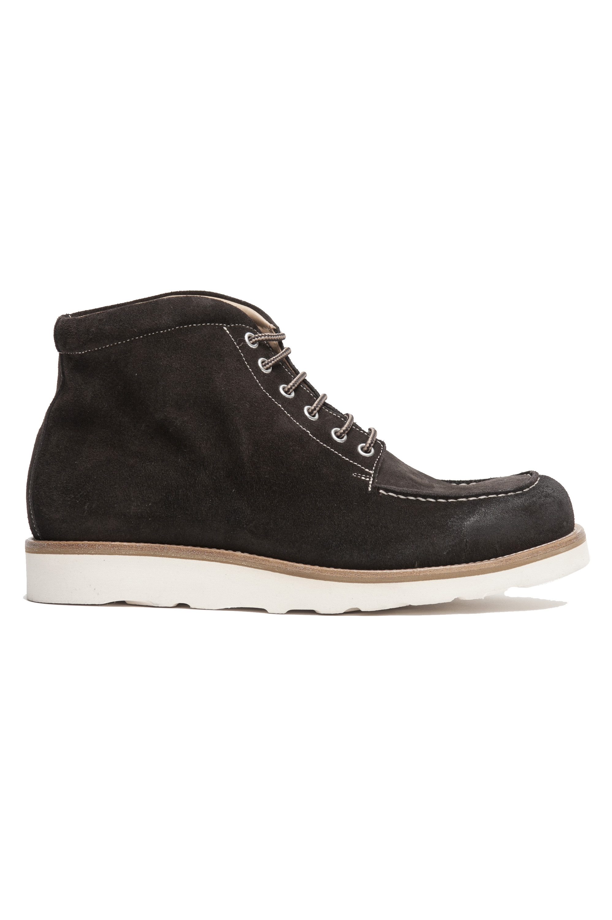 SBU 02964_2020AW High top work boots in brown suede leather 01