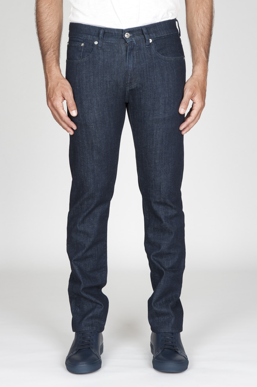 SBU - Strategic Business Unit - Original Indigo Dyed Japanese Stretch Denim Dark Blue Jeans