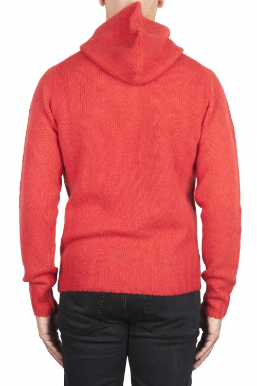 SBU 02981_2020AW Orange cashmere and wool blend hooded sweater 01