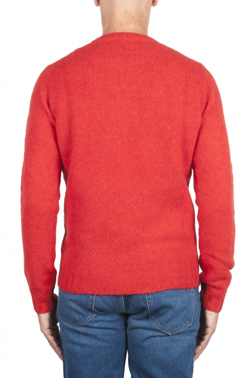 SBU 02984_2020AW Orange cashmere and wool blend crew neck sweater 01