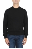 SBU 02995_2020AW Black alpaca and wool blend crew neck sweater 01