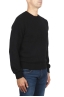 SBU 02995_2020AW Black alpaca and wool blend crew neck sweater 02