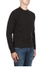 SBU 02996_2020AW Melange brown wool and cashmere blend crew neck sweater 02
