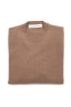 SBU 02997_2020AW Brown wool and cashmere blend crew neck sweater 06