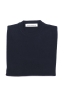 SBU 02998_2020AW Navy blue wool and cashmere blend crew neck sweater 06