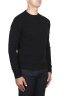 SBU 03000_2020AW Black wool and cashmere blend crew neck sweater 02