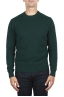SBU 03001_2020AW Green wool and cashmere blend crew neck sweater 01