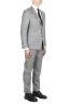 SBU 03036_2020AW Blazer y pantalón de traje formal Principe de gales en lana fresca gris 02
