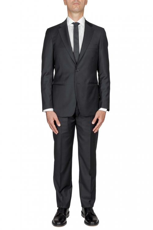 SBU 03040_2020AW Men's black cool wool formal suit blazer and trouser 01