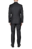 SBU 03040_2020AW Blazer et pantalon de costume noir en fresco de laine pour hommes 03