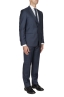SBU 03047_2020AW Men's navy blue cool wool formal suit partridge eye blazer and trouser 02