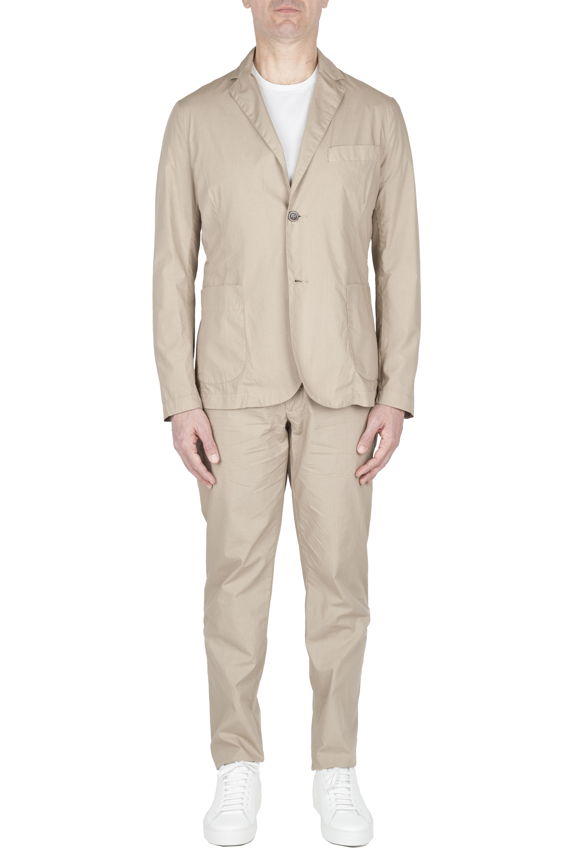 SBU 03057_2020AW Cotton sport suit blazer and trouser beige 01