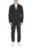 SBU 03061_2020AW Chaqueta y pantalón de traje deportivo de algodón negro 01