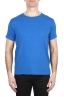 SBU 03064_2020AW Flamed cotton scoop neck t-shirt China blue 01