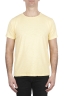 SBU 03065_2020AW T-shirt à col rond en coton flammé jaune 01