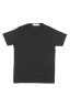 SBU 03066_2020AW T-shirt girocollo aperto in cotone fiammato nera 06