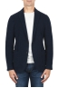 SBU 03095_2020AW Navy blue wool blend sport blazer unconstructed and unlined 01