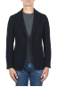 SBU 03097_2020AW Navy blue stretch cotton sport blazer unconstructed and unlined 01