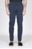 Pantaloni Chino Regular Fit Classici In Cotone Stretch Navy Blue