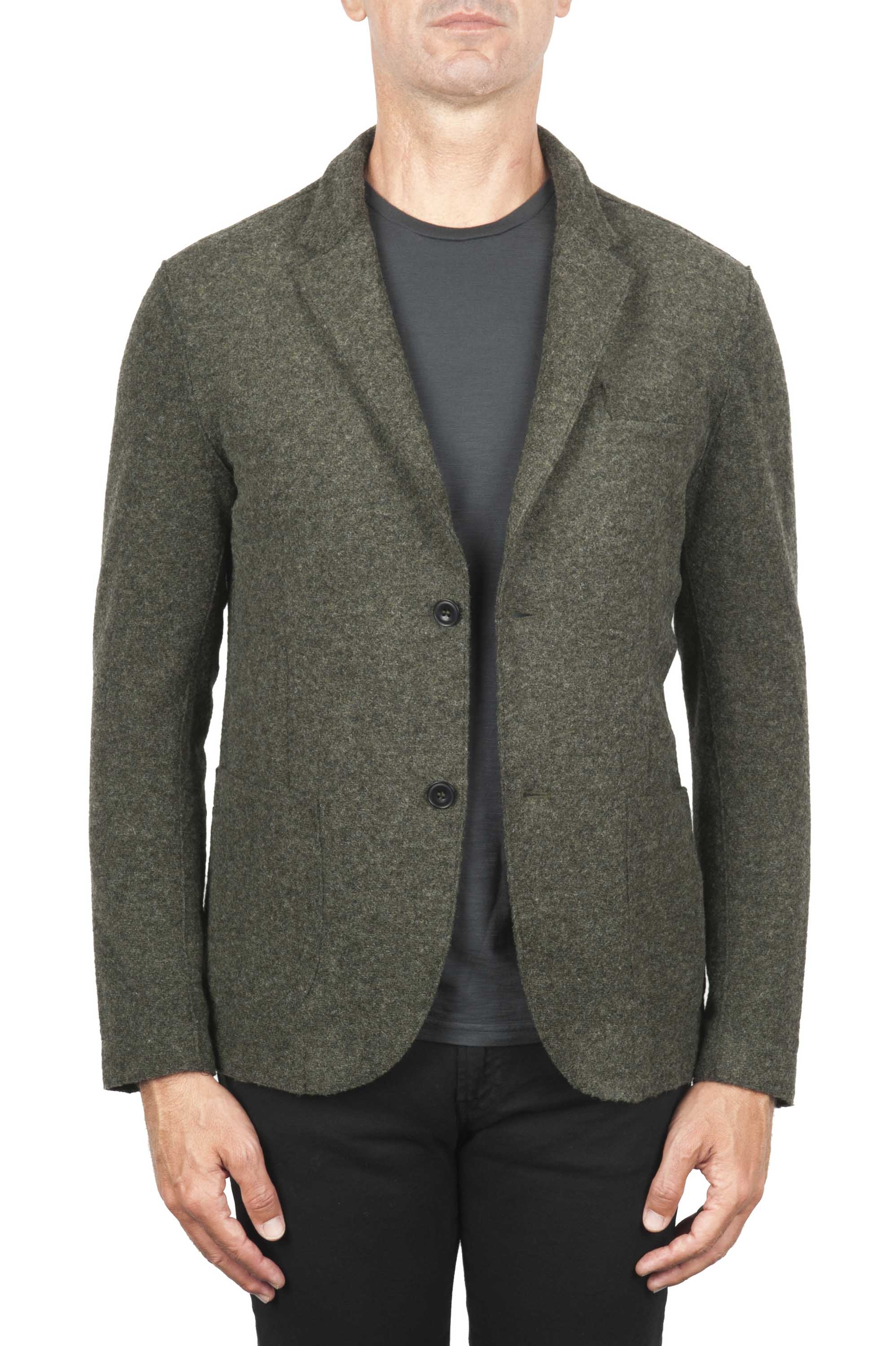 SBU 03105_2020AW Green wool blend sport jacket unconstructed and unlined 01