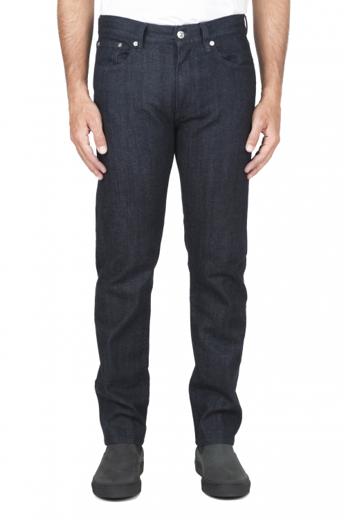 SBU 03113_2020AW Coton stretch japonais teinté indigo naturel  délavé jeans Denim 01