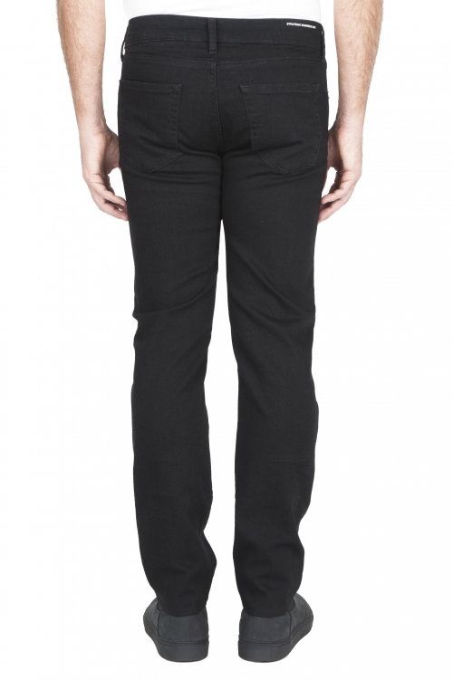SBU 03117_2020AW Jeans en coton stretch noir teint à l'encre naturelle 01