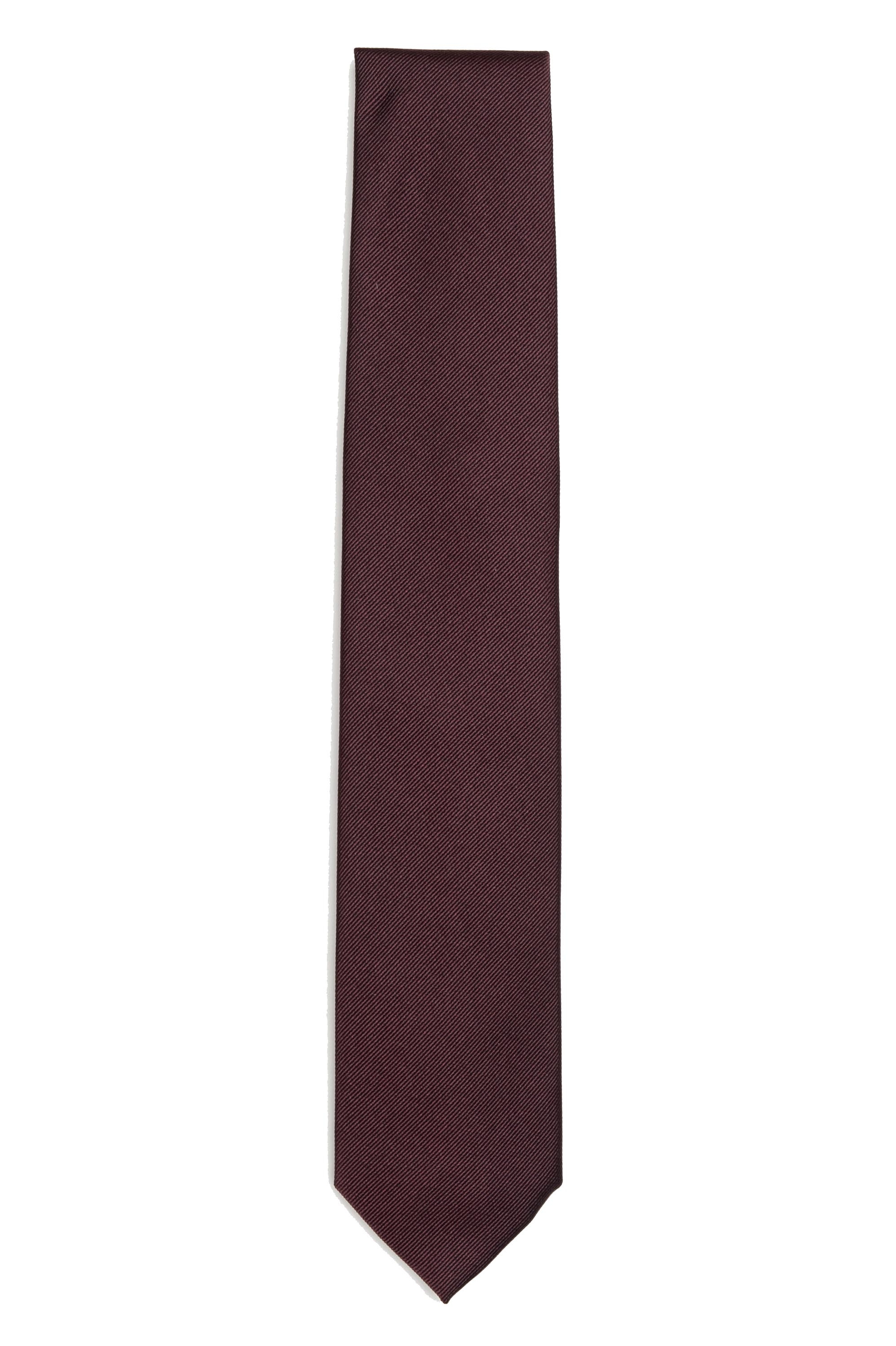 SBU 03137_2020AW Classic skinny pointed tie in red silk 01