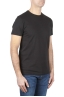 SBU 03146_2020AW Clásica camiseta de cuello redondo negra manga corta de algodón 02