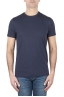SBU 03149_2020AW Clásica camiseta de cuello redondo azul marino manga corta de algodón 01