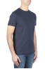 SBU 03149_2020AW Clásica camiseta de cuello redondo azul marino manga corta de algodón 02