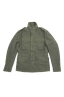 SBU 03152_2021SS Giacca militare stone washed in cotone verde 06