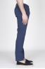 Pantaloni Chino Regular Fit Classici In Cotone Stretch Blue