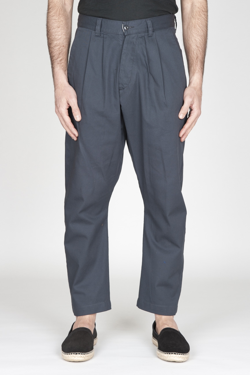 SBU - Strategic Business Unit - Pantaloni Da Lavoro 2 Pinces Giapponesi In Cotone Grigio