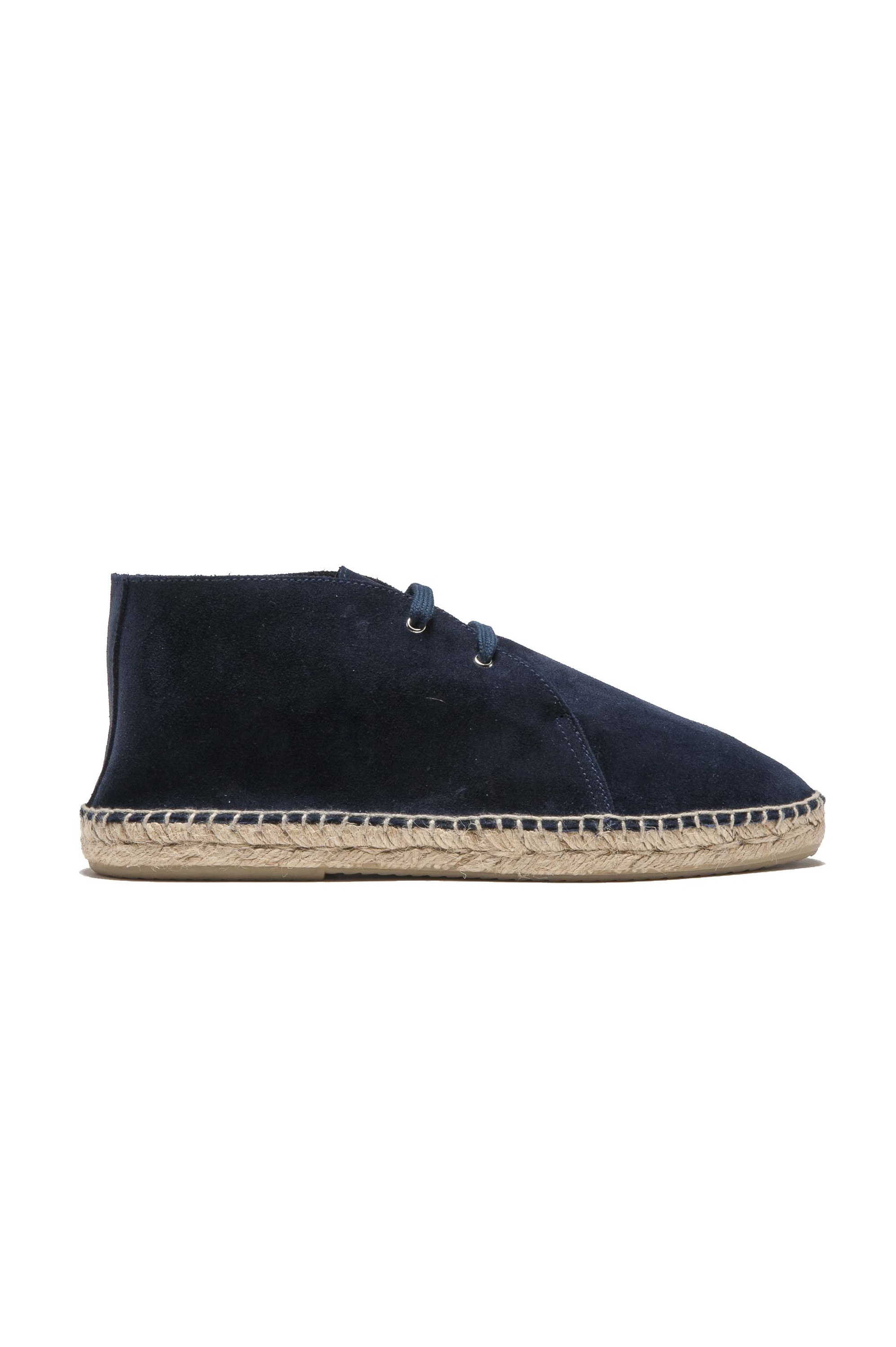 SBU 03184_2021SS Original blue suede leather lace up espadrilles with rubber sole 01