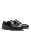 SBU 03200_2021SS Black lace-up plain calfskin derbies with leather sole 02