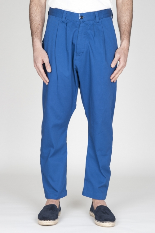 Pantaloni Da Lavoro 2 Pinces Giapponesi In Cotone Blue
