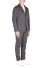 SBU 03219_2021SS Blazer et pantalon de costume décontracté en coton gris 02