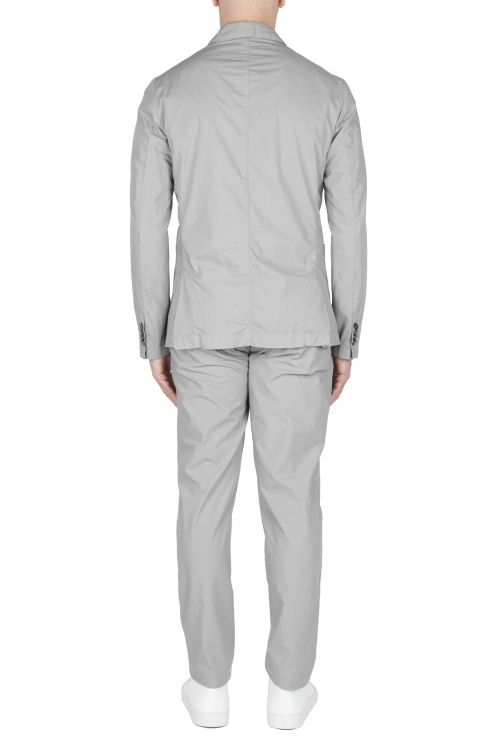 SBU 03221_2021SS Chaqueta y pantalón de traje deportivo de algodón gris claro 01