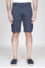 Bermuda Cargo Shorts In Cotone Elasticizzato Blue
